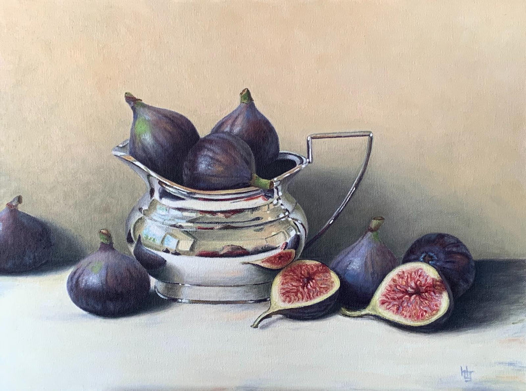 French Figs in a Silver Jug